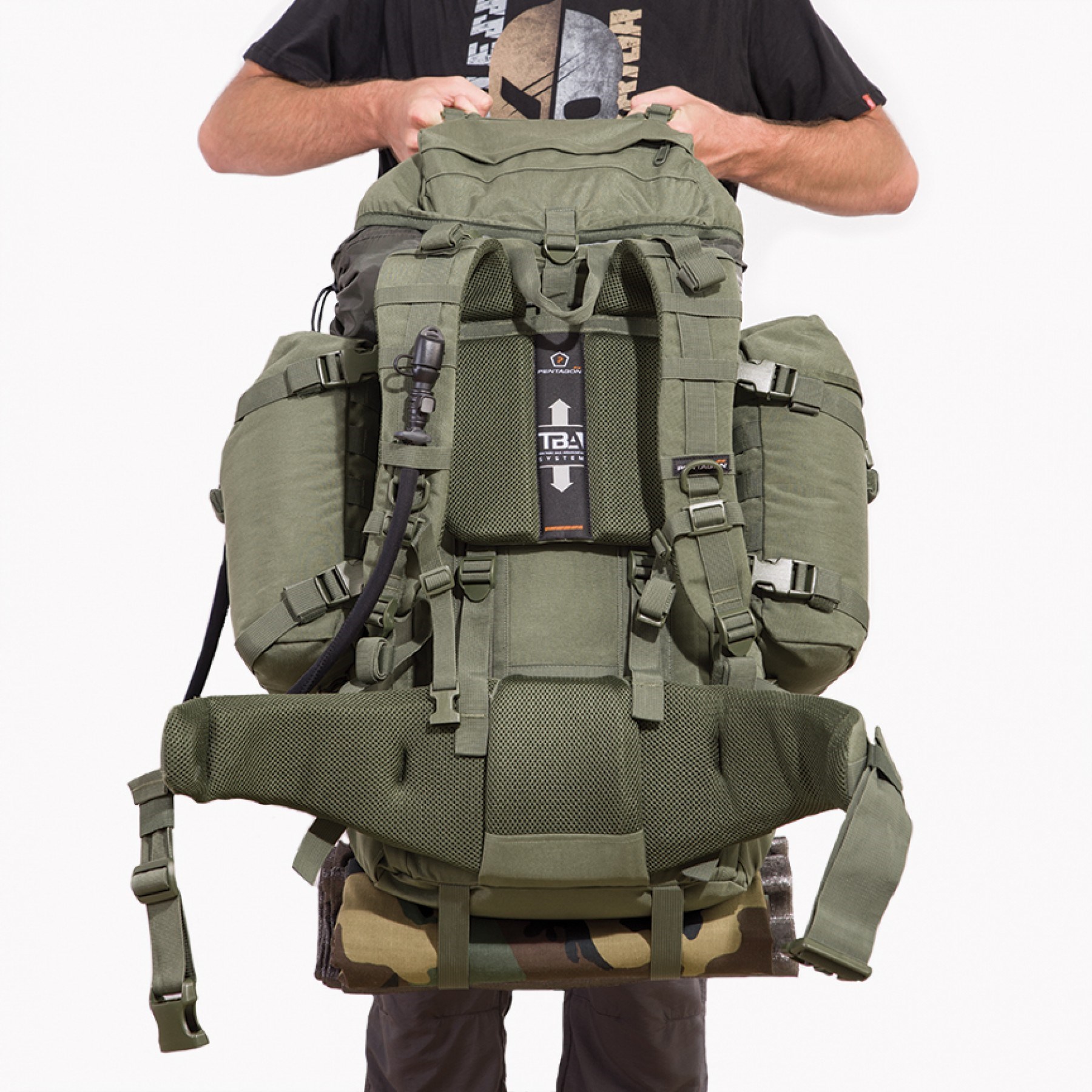 show original title Details about   Pentagon Backpack Travel Bag Military Camping Trekking DEOS 65LT RAL7013 