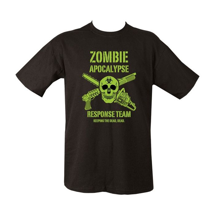 Black  Military Army Style Kombat UK Zombie Apocalypse T-shirt 