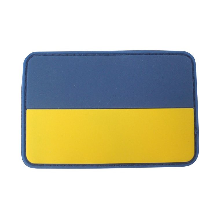 Patch Ukraine En PVC Avec Velcro - Diamètre 9 Cm - 3D, Souple - Pour Veste, Sac à Dos, Casquette