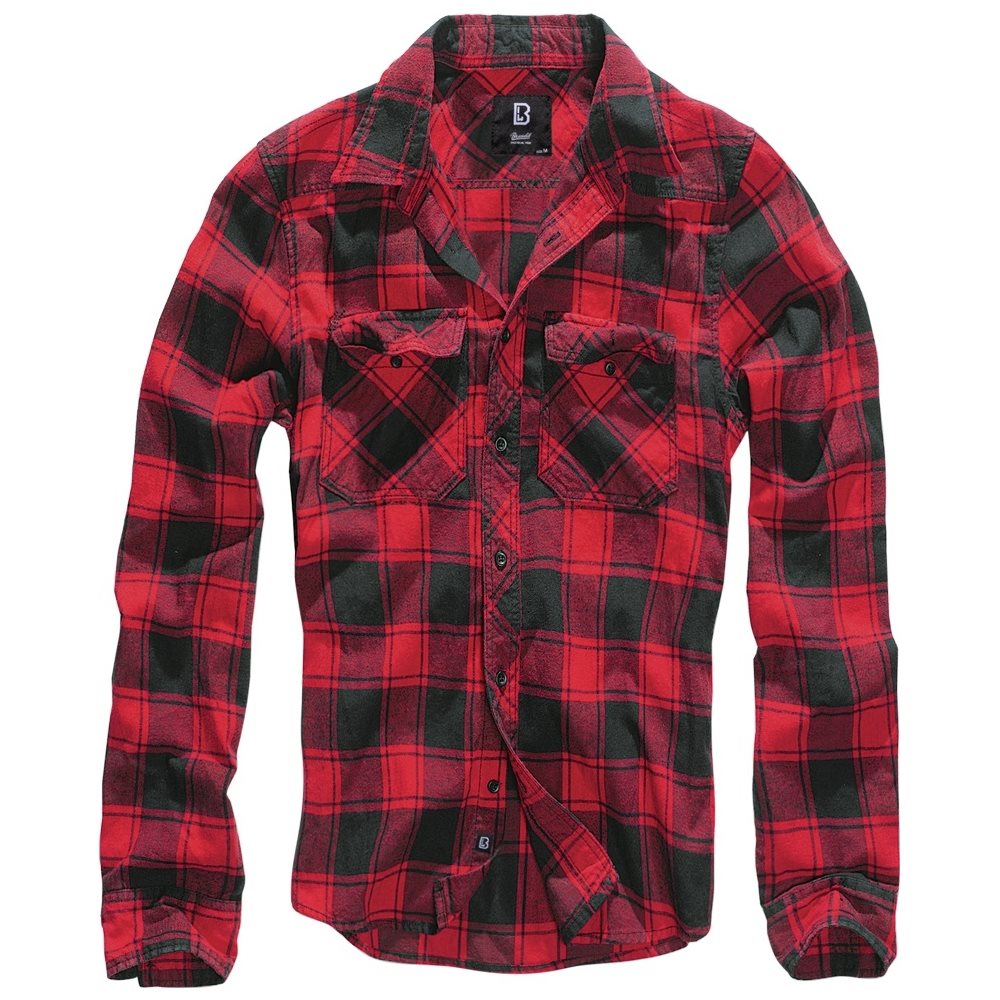 CHECK plaid shirt red / black BRANDIT 4002-41 L-11