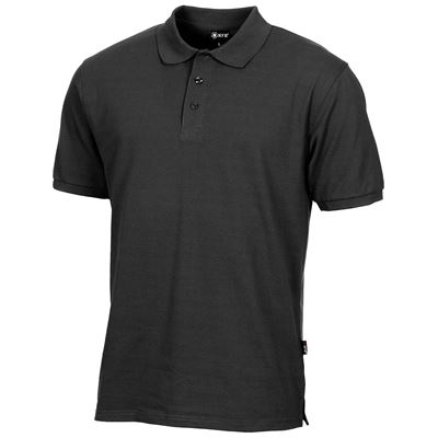 Polo shirt with button placket BLACK