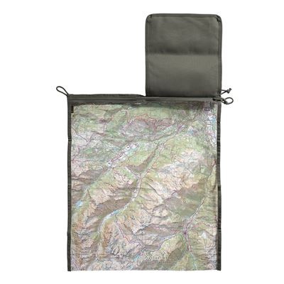 Map holder with pocket EXPEDITION OLIVE GREEN