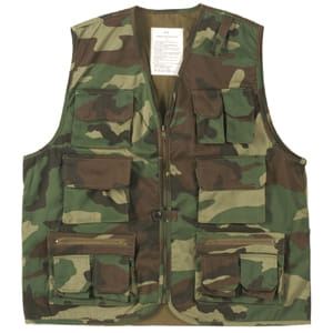 Vest for hunting or fishing WOODLAND