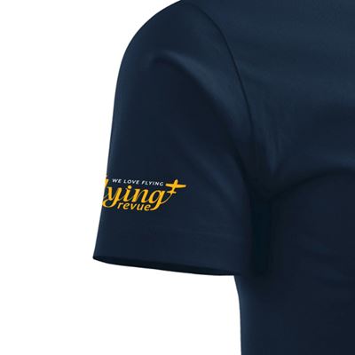 T-shirt with airport traffic MARKING BLUE