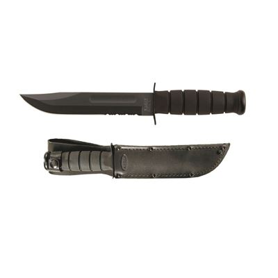 Knife FIGHTING / UTILITY serrated blade BLACK