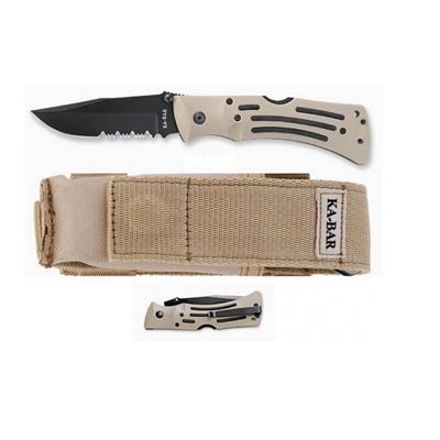 Knive clasped MULE FOLDER toothed KHAKI