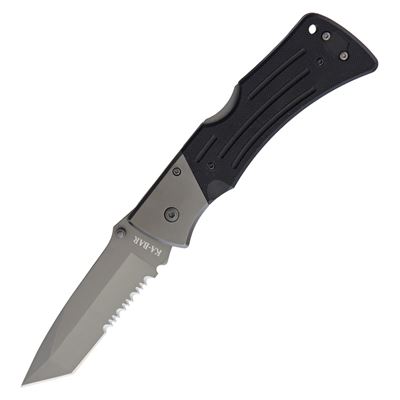Folding Knife G10 MULE TANTO BLACK Serrated Blade