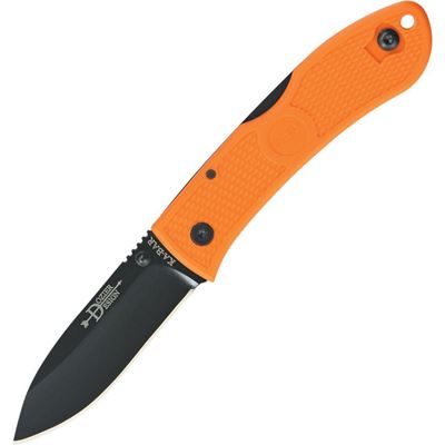 Folding knife DOZIER FOLDING HUNTER straight black / orange
