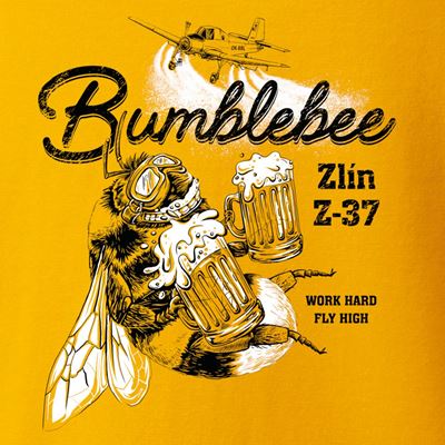 T-shirt ZLIN Z-37 BUMBLEBEE YELLOW