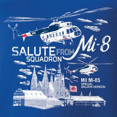 T-shirt squadron of Mi-8 helicopters SALUTE BLUE