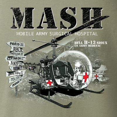 T-shirt BELL H-13 MASH GREEN
