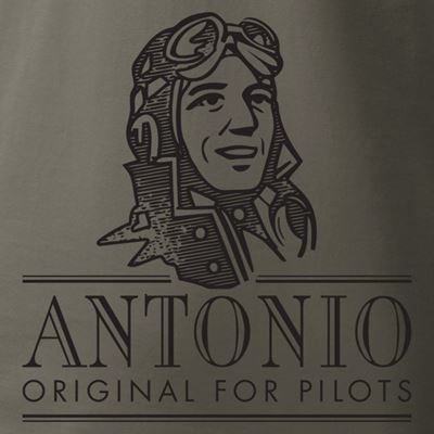T-shirt with IAR 80 DRACULA aircraft GREY/GREEN ANTONIO® 0214931 3