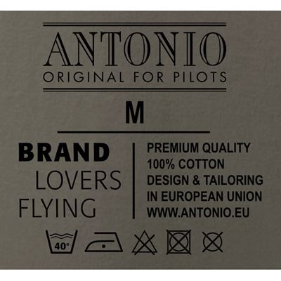 T-shirt with IAR 80 DRACULA aircraft GREY/GREEN ANTONIO® 0214931 4
