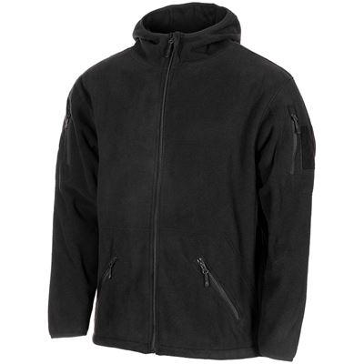 FLEECE zip-up hoodie TACTICAL BLACK