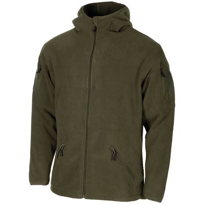 FLEECE zip-up hoodie TACTICAL OLIV