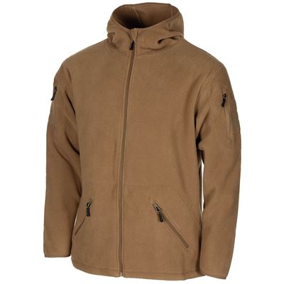 FLEECE zip-up hoodie TACTICAL COYOTE