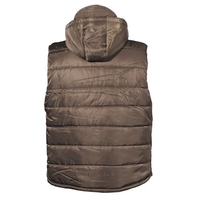 Insulated quilted vest with a hood OLIV