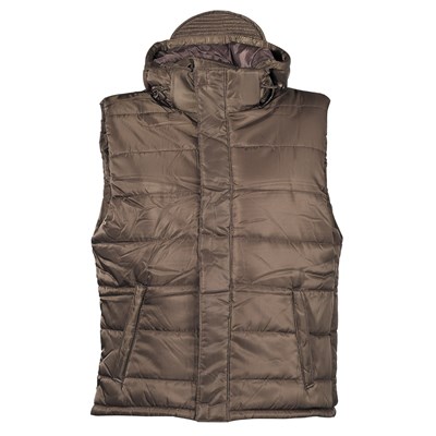 Insulated quilted vest with a hood OLIV