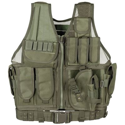 USMC tactical vest with belt OLIV