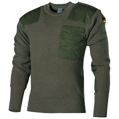 BW sweater with chest pocket OLIVE