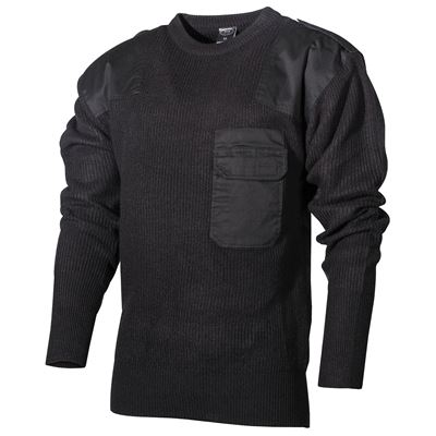 Sweater BW breast pocket BLACK