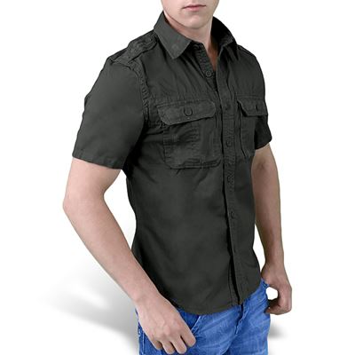 RAW VINTAGE shirt with short sleeves BLACK
