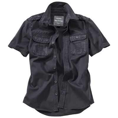 RAW VINTAGE shirt with short sleeves BLACK