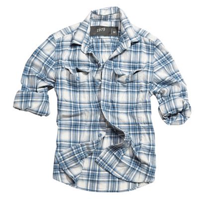 WOODCUTTER shirt with long sleeves BLUE