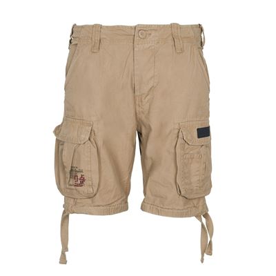 Shorts AIRBORNE VINTAGE with patch KHAKI