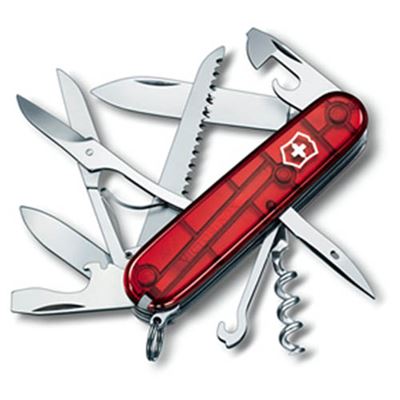 Pocket Knife RED HUNTSMAN transparent