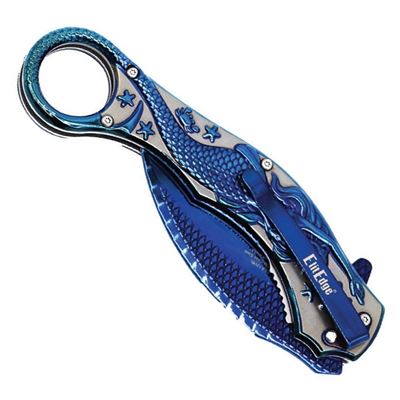 Folding Knife MERMAID karambit BLUE