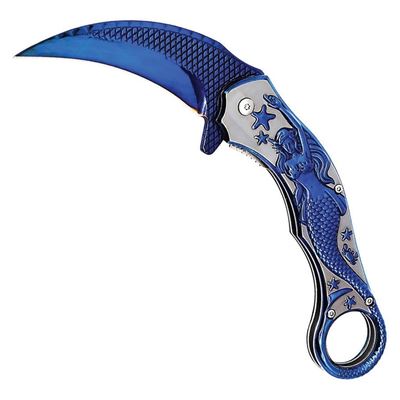Folding Knife MERMAID karambit BLUE