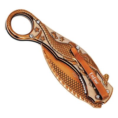 Folding Knife MERMAID karambit ROSE GOLD