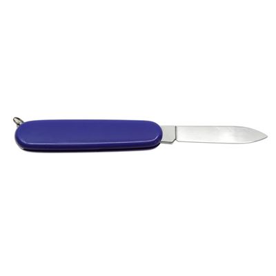 Officers 1A knife folding stainless steel handle plastic blue