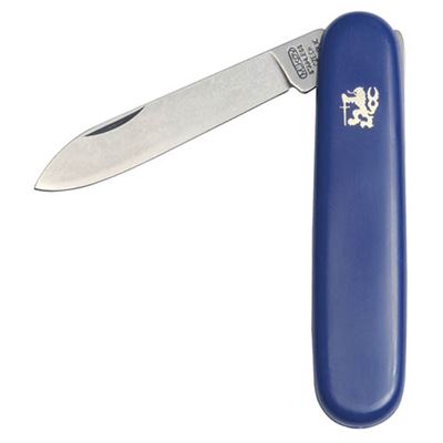 Officers 1A knife folding stainless steel handle plastic blue