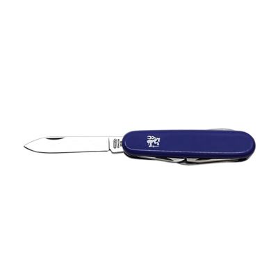 Knife Officer 6B closing stainless steel handle plastic blue