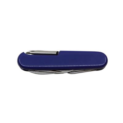 Knife Officer 6B closing stainless steel handle plastic blue