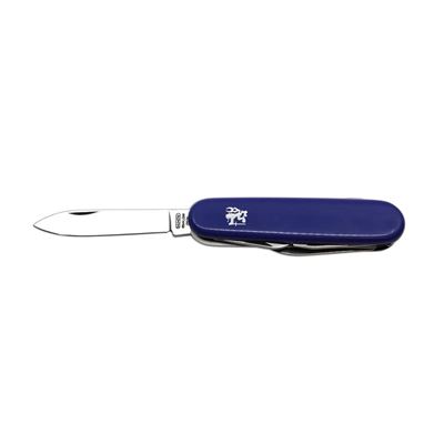 6B Officers' knife folding stainless steel handle plastic blue