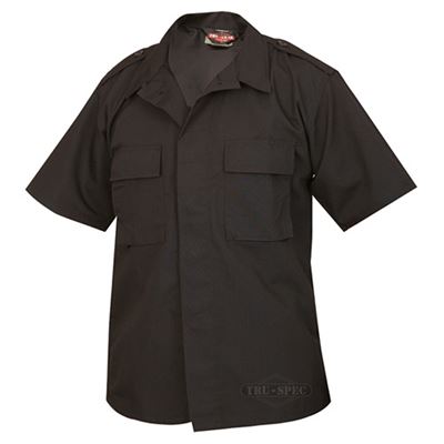 Bussiness short sleeve shirt rip-stop BLACK