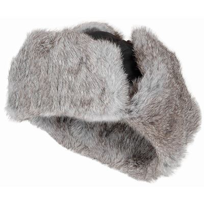 Fur cap winter rabbit fur BLACK