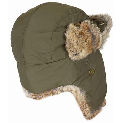 Fur cap winter rabbit fur OLIV