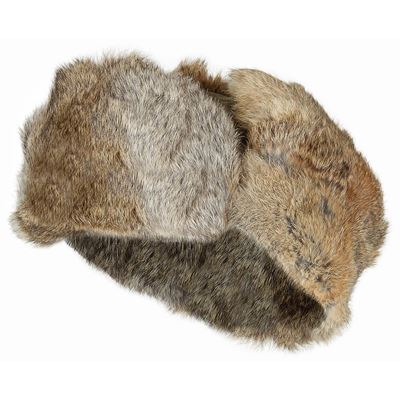 Fur cap winter rabbit fur OLIV