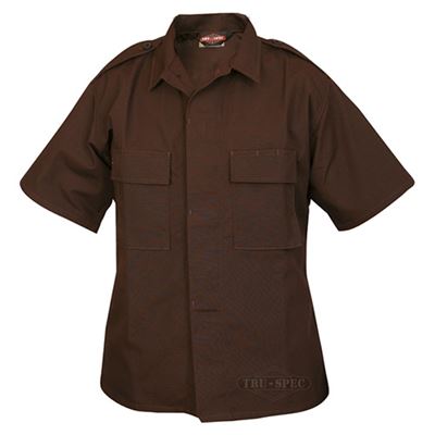 Bussiness short sleeve shirt rip-stop BROWN