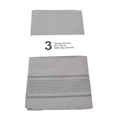 BW handkerchief 50 x 50 cm grey with a stripe pack of 3 Bundeswehr 10260A010 2