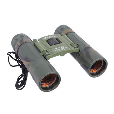 Binoculars 10x25 folding WOODLAND