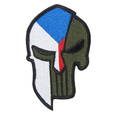 Patch Czech flag + SPARTAN PUNISHER velcro FULLCOLOR
