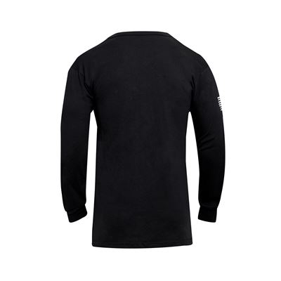 US Flag Long Sleeve T-Shirt BLACK