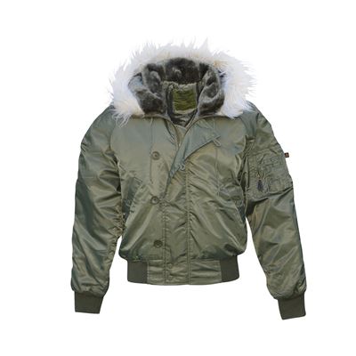 N-2B jacket pilot hooded OLIV
