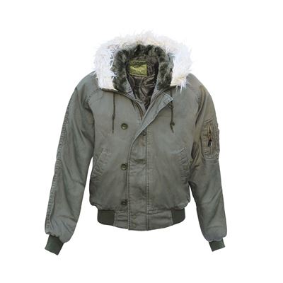 N-2B VINTAGE jacket pilot hooded OLIV