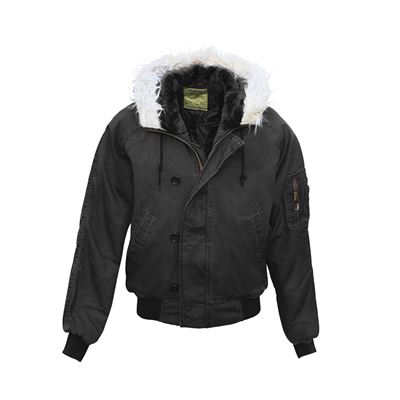 N-2B VINTAGE jacket pilot hooded BLACK